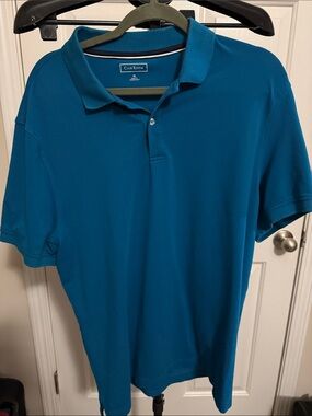 Club Room Men's Teal Blue Polo Shirt - Short Sleeve